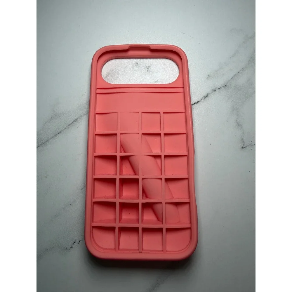Rhode Lip Case iPhone 15 Pro Max Watermelon Pink Silicone Lip Balm Holder